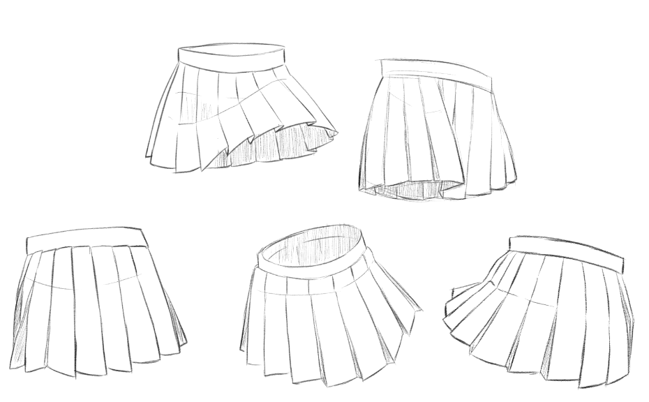 15+ Best New Pleated Skirt Drawing Tutorial