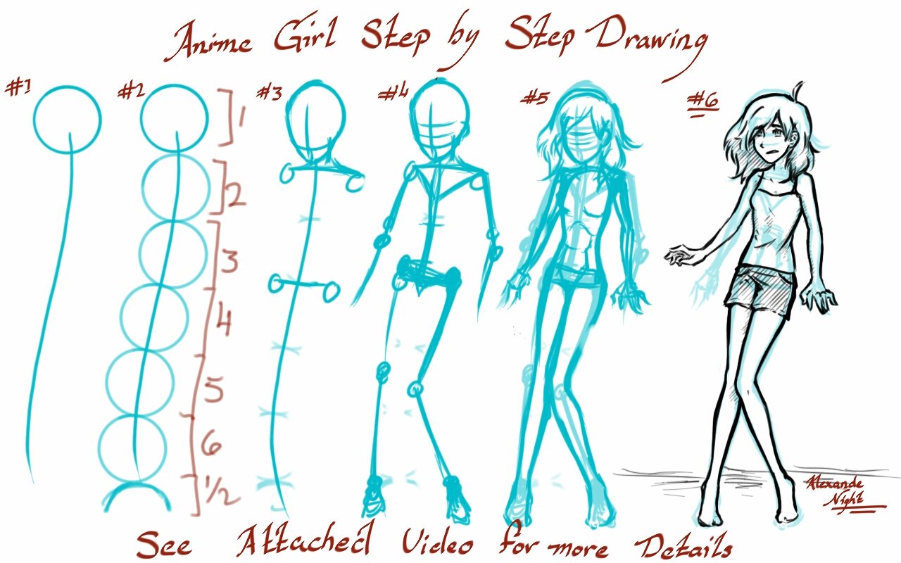 Anime Drawing Easy Step By Step Full Body
