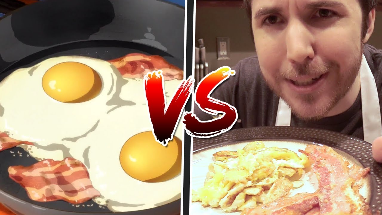 ANIME FOOD vs REAL FOOD (why does anime food look so much ...
