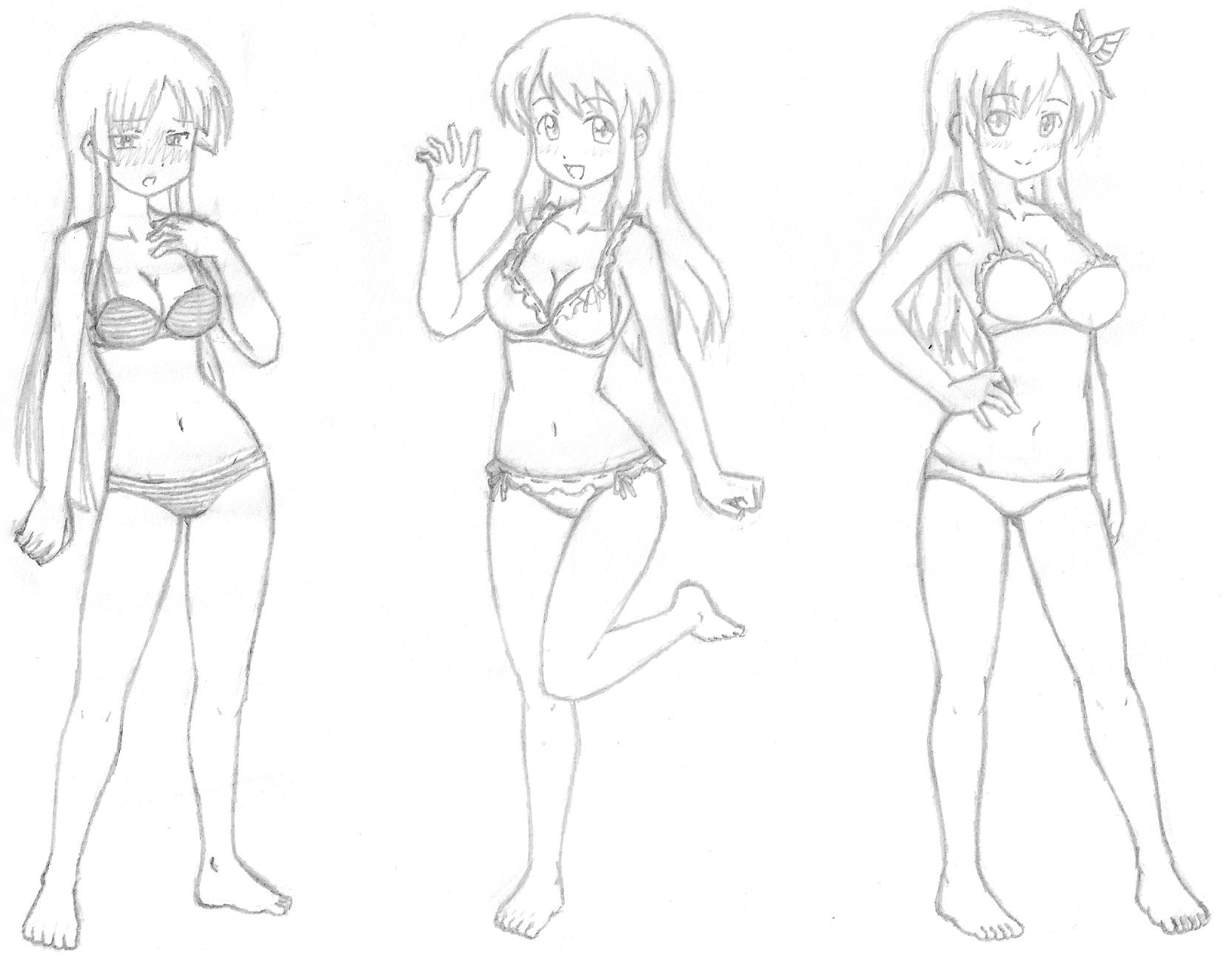 Anime girls in underwear by bryanz09 on DeviantArt