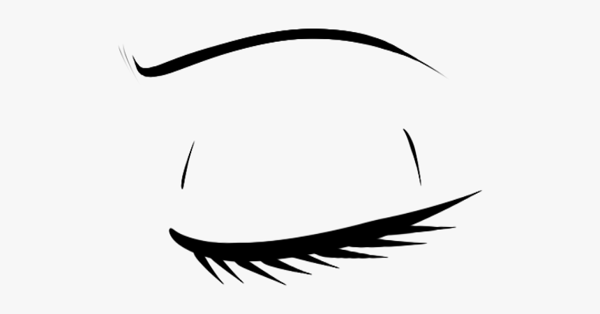 Closed Eye Drawing Anime, HD Png Download