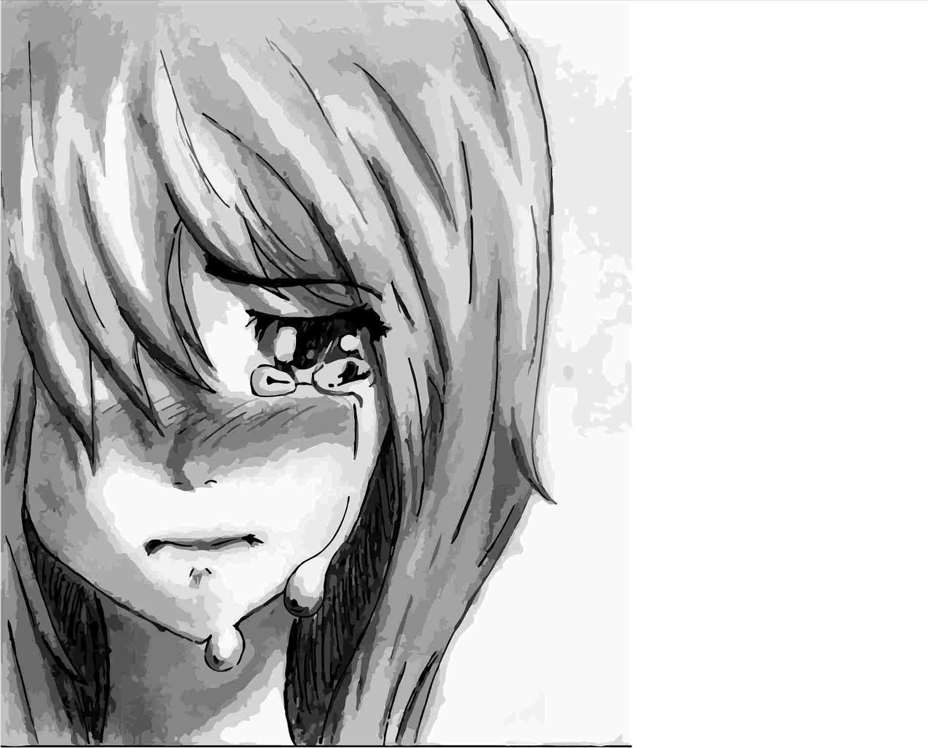 Crying Anime Girl Drawing at PaintingValley.com