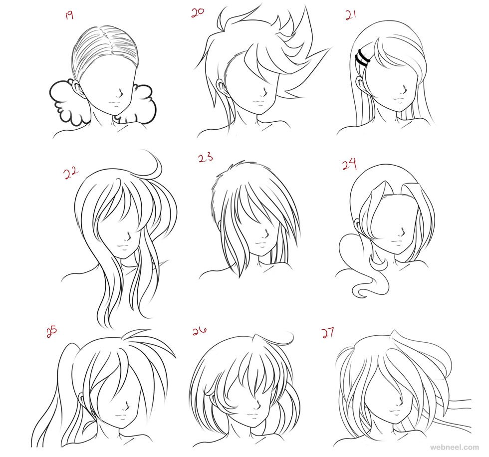Draw Anime Hair 27
