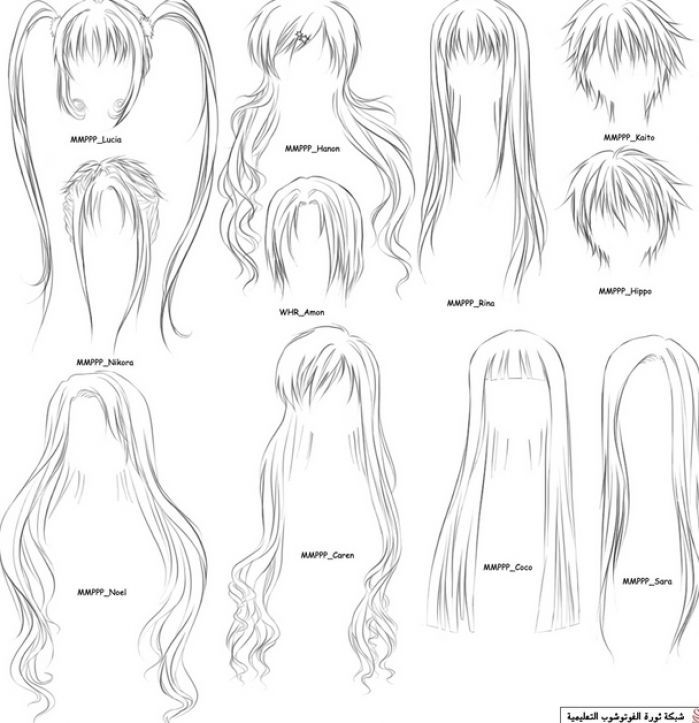 draw anime hairstyles