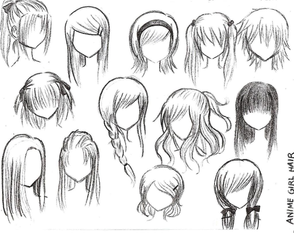 Drawings: anime hairstyles