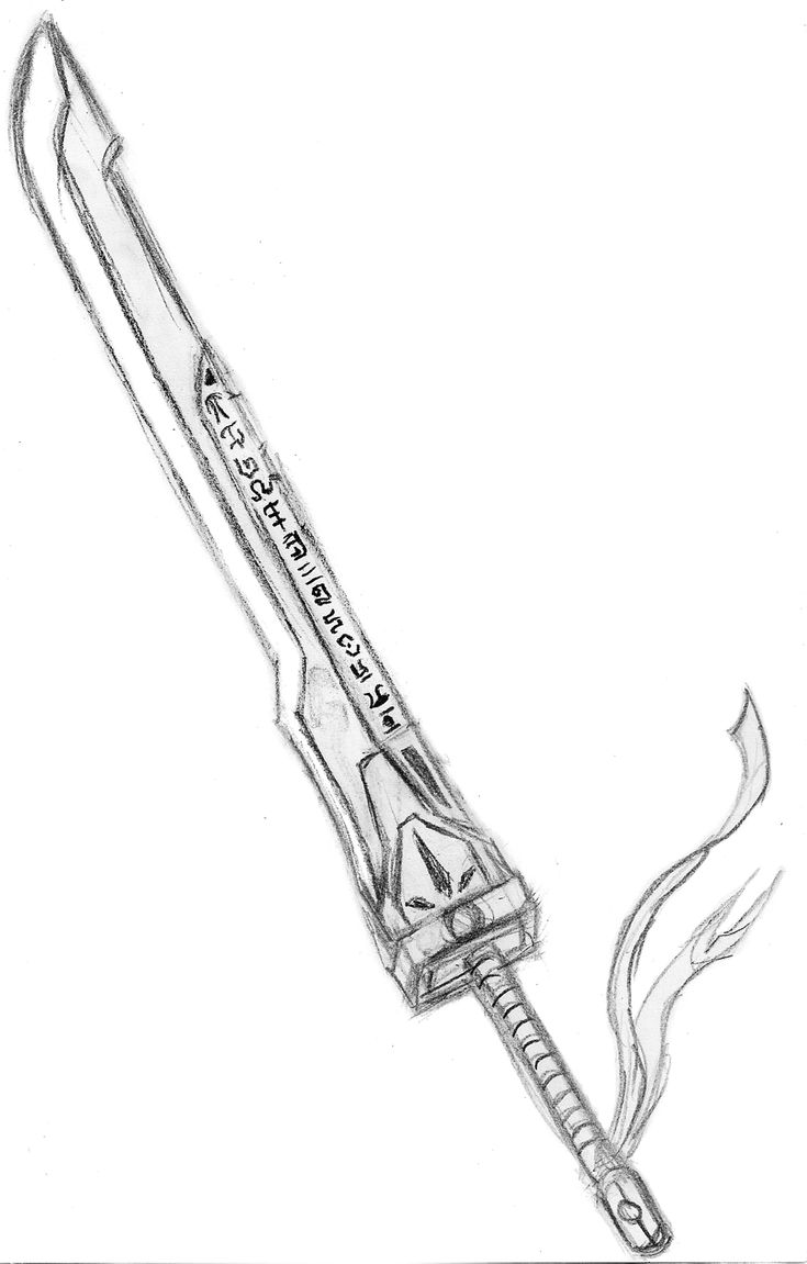Drawn anime sword #2