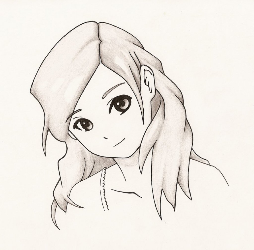 Easy Anime Girl Drawing at GetDrawings