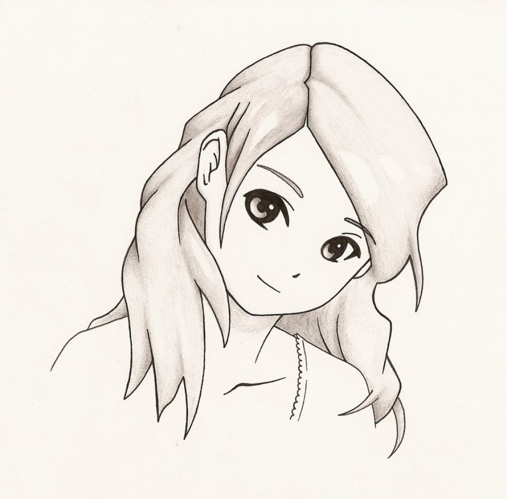Easy Drawing Anime Girl at GetDrawings