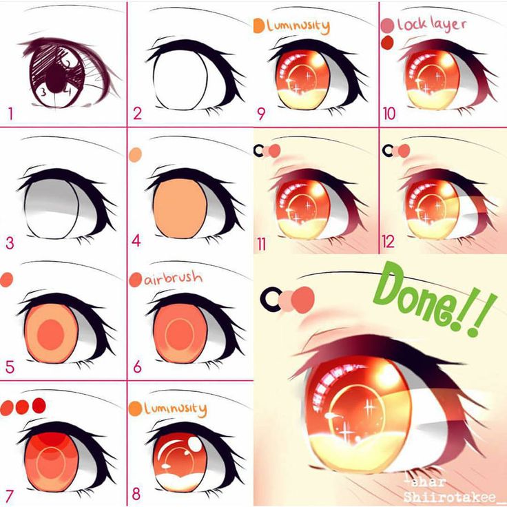 Eye coloring tutorial by Shiirotakee