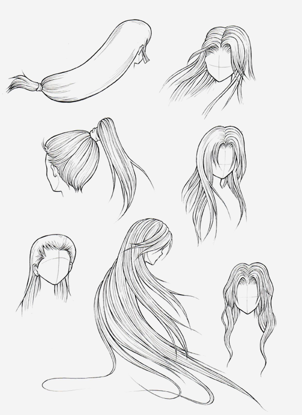 Hair Tutorial Drawing at GetDrawings