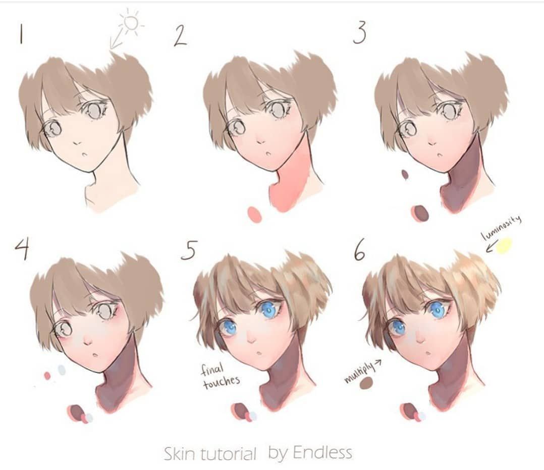 How to color skin [DIGITAL PAINTING] . Source / Credit t ...