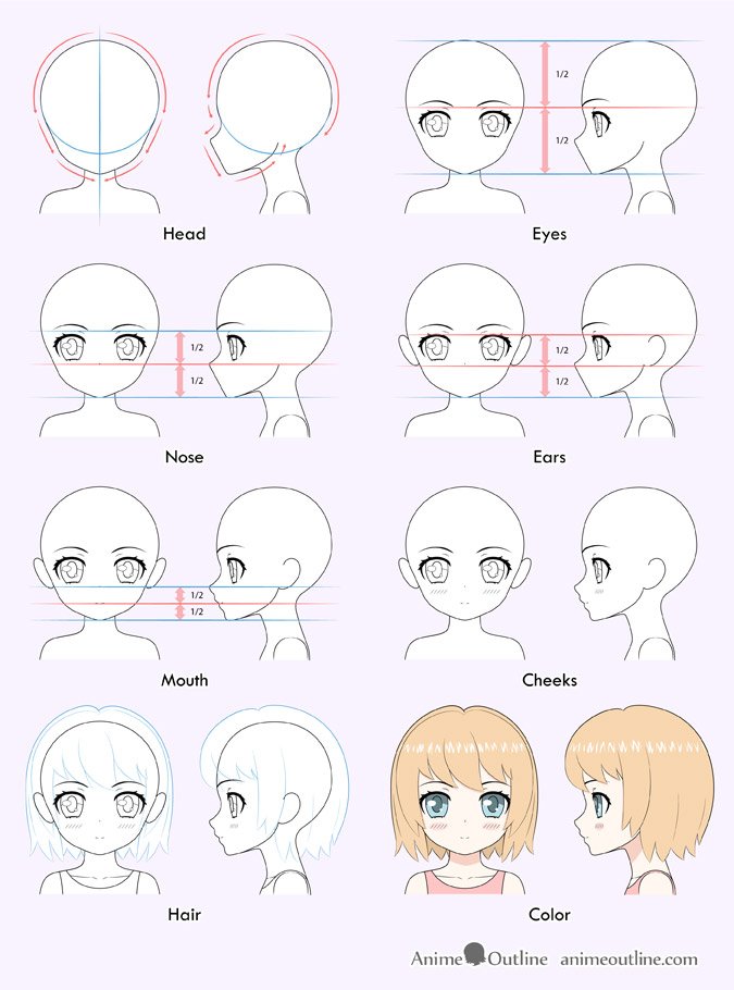 How to Draw a Cute Anime Girl Step by Step