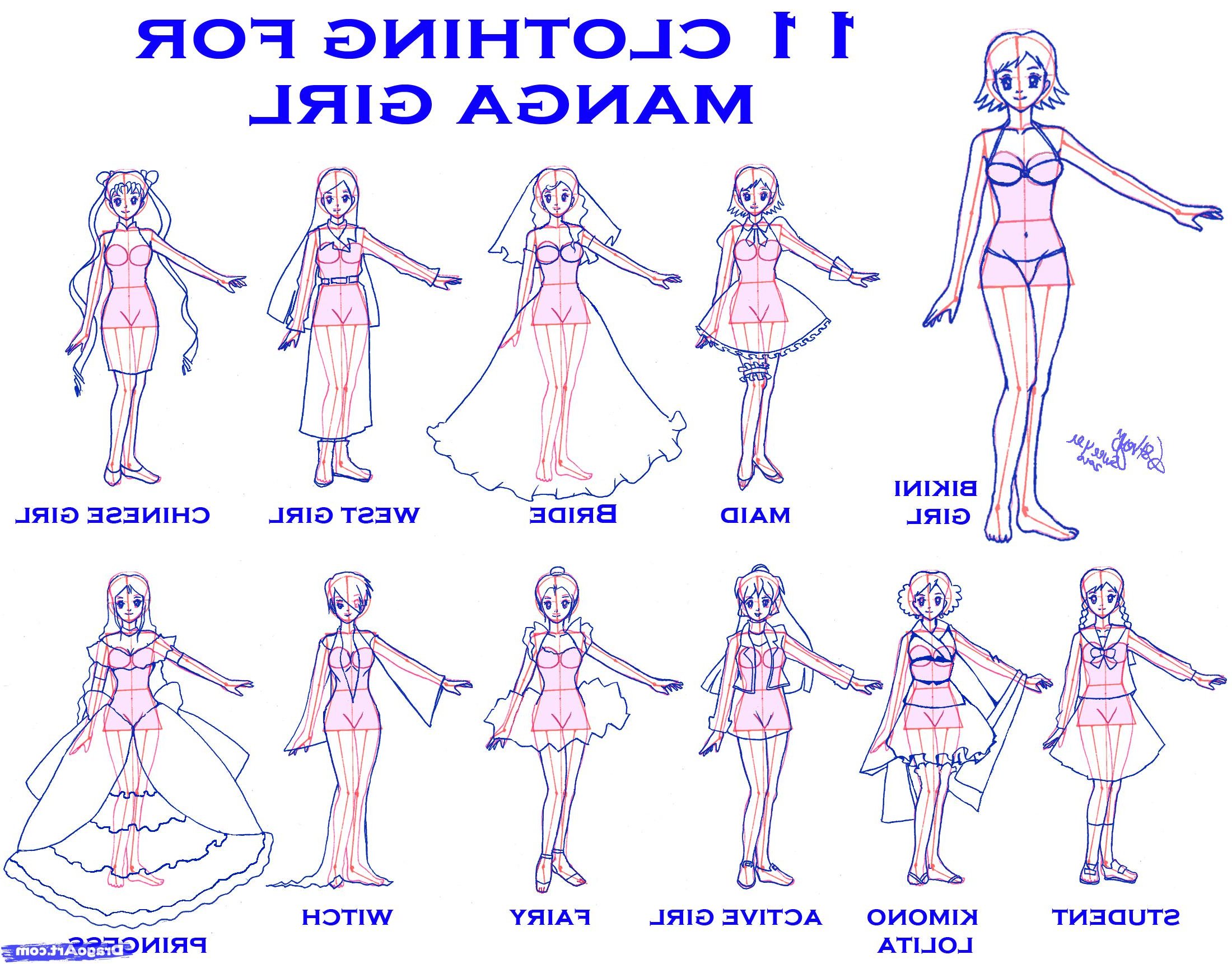 How To Draw Anime Body Step By Step For Beginners With Dress