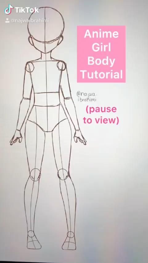 how to draw anime body (tutorial) in 2021