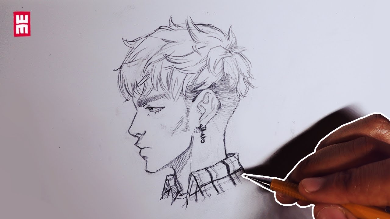 How to Draw Anime Face PROFILE SIDE VIEW