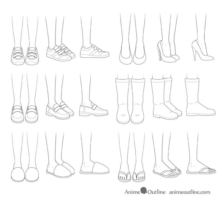 How to Draw Anime Shoes Step by Step