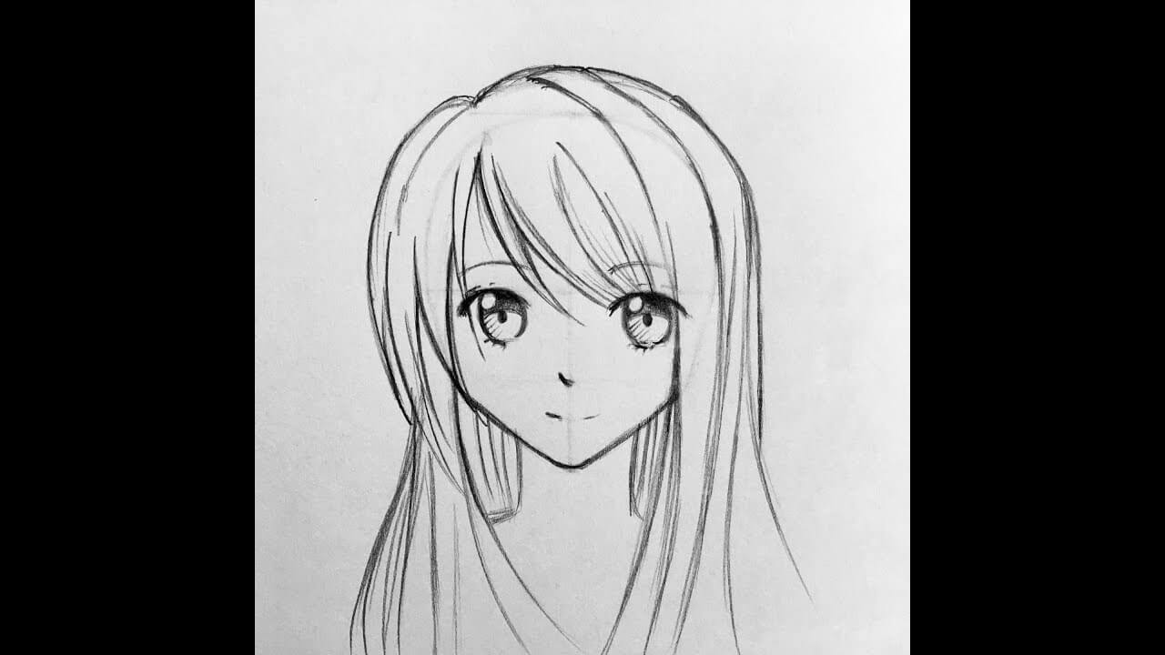 How to draw basic anime face without drawing a circle ...