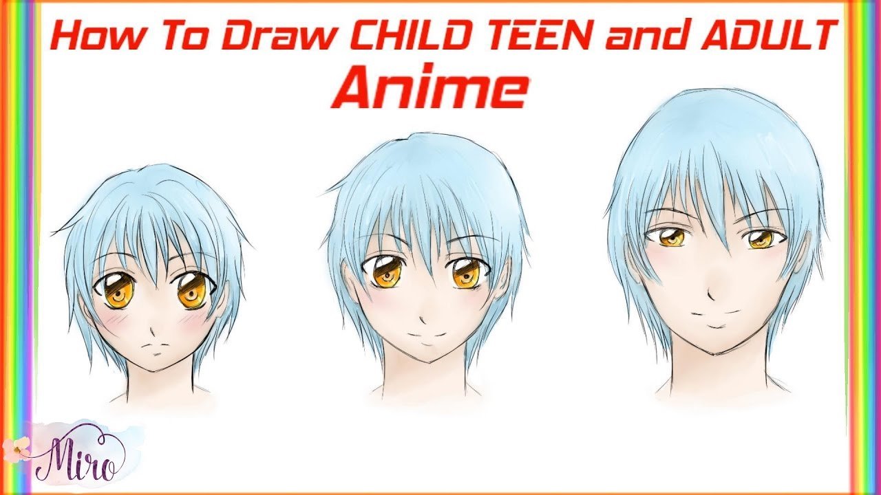 How To Draw CHILD, TEEN, and ADULT (ANIME)