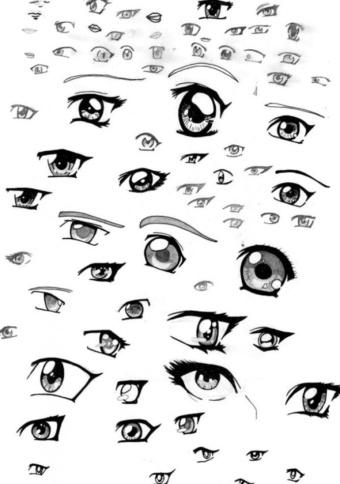 How to draw cute anime eyes