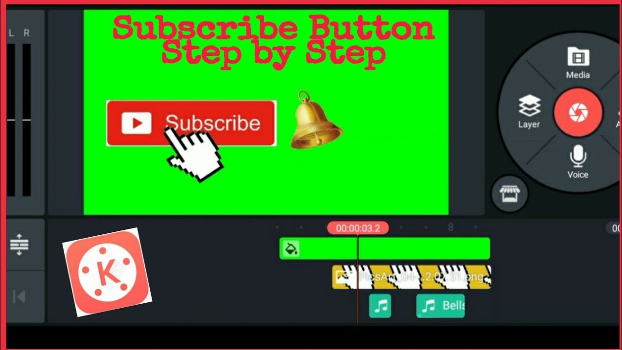 HOW TO MAKE SUBSCRIBE BUTTON ANIMATION/ USING KINEMASTER ...