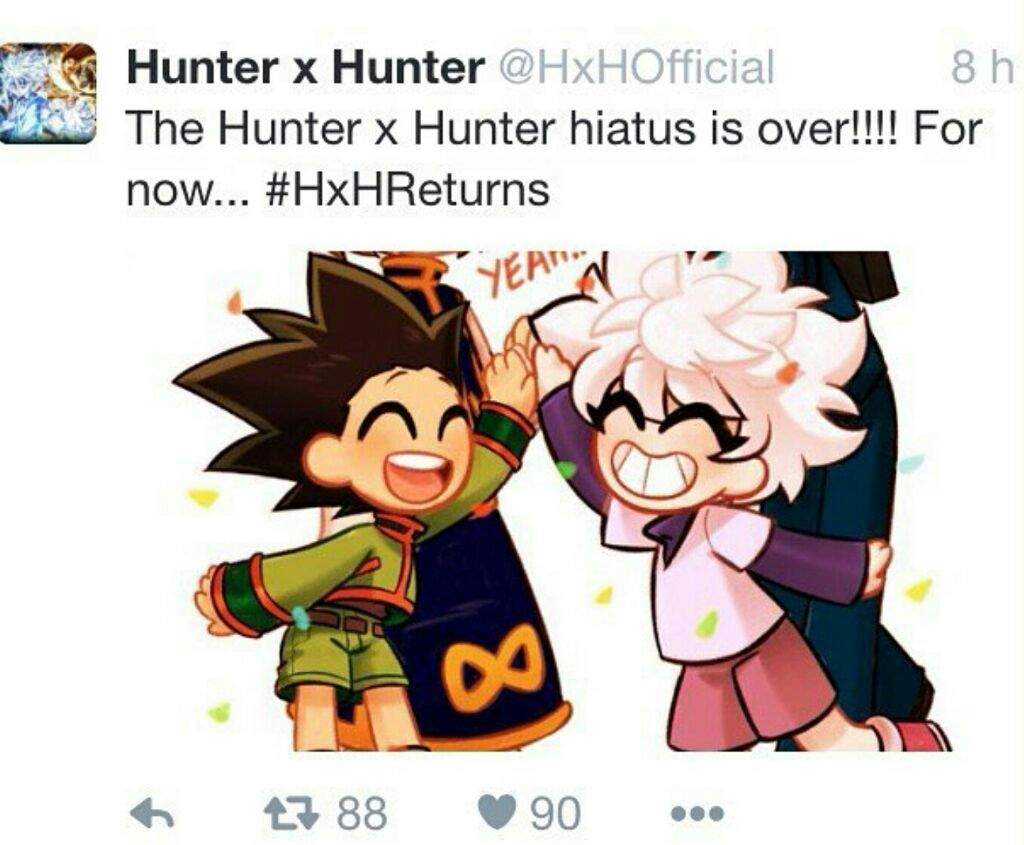 Is hunter x hunter coming back ?