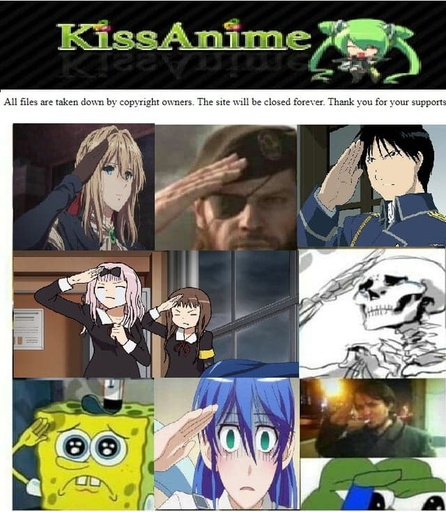 KissAnime is dead and everyone is mourning its death with memes