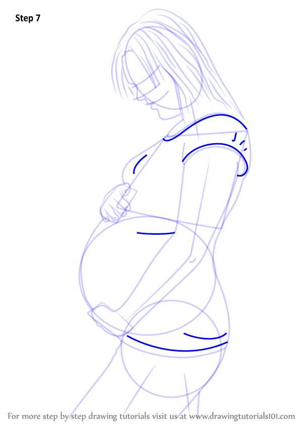 Learn How to Draw Pregnant Woman (Other People) Step by ...