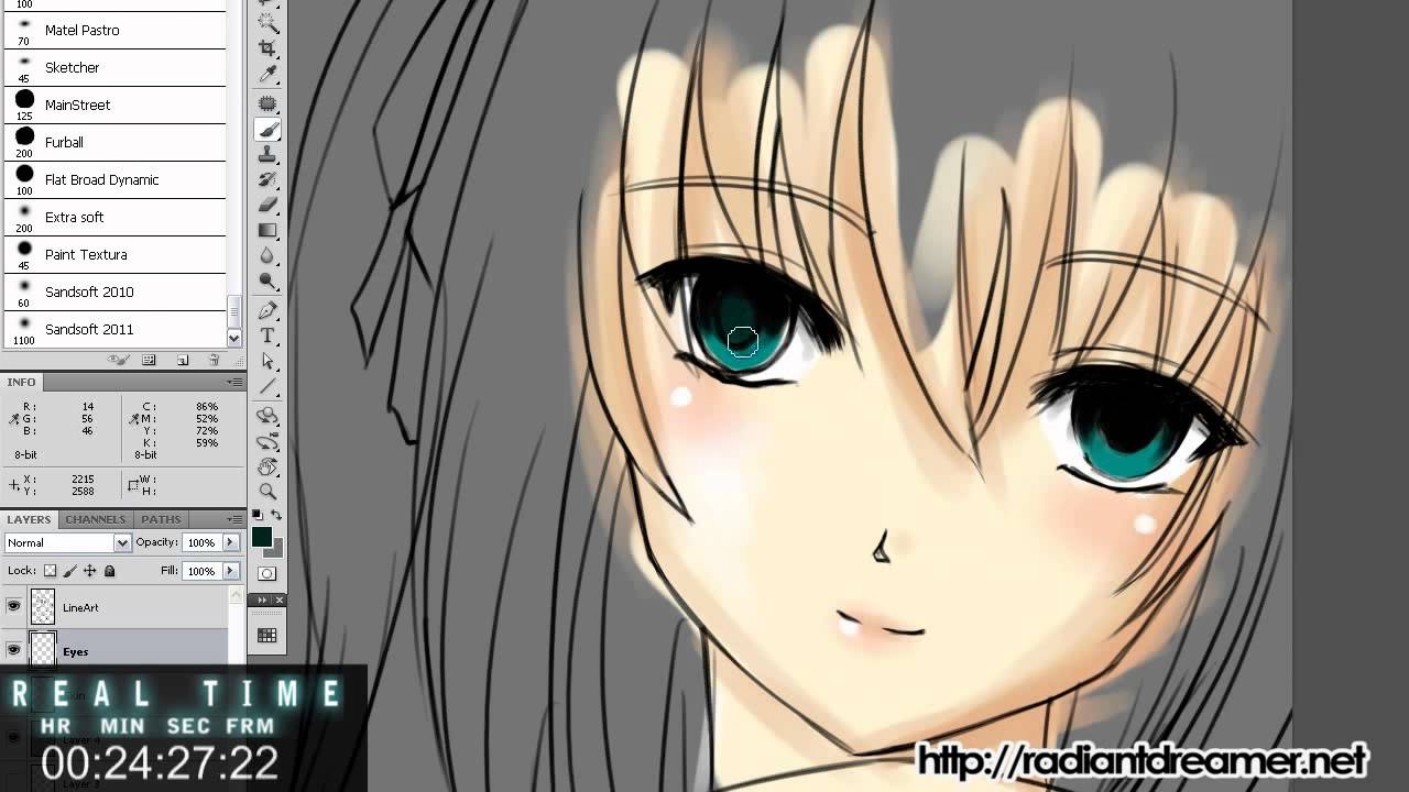 Photoshop: Line and Paint an Anime Sketch