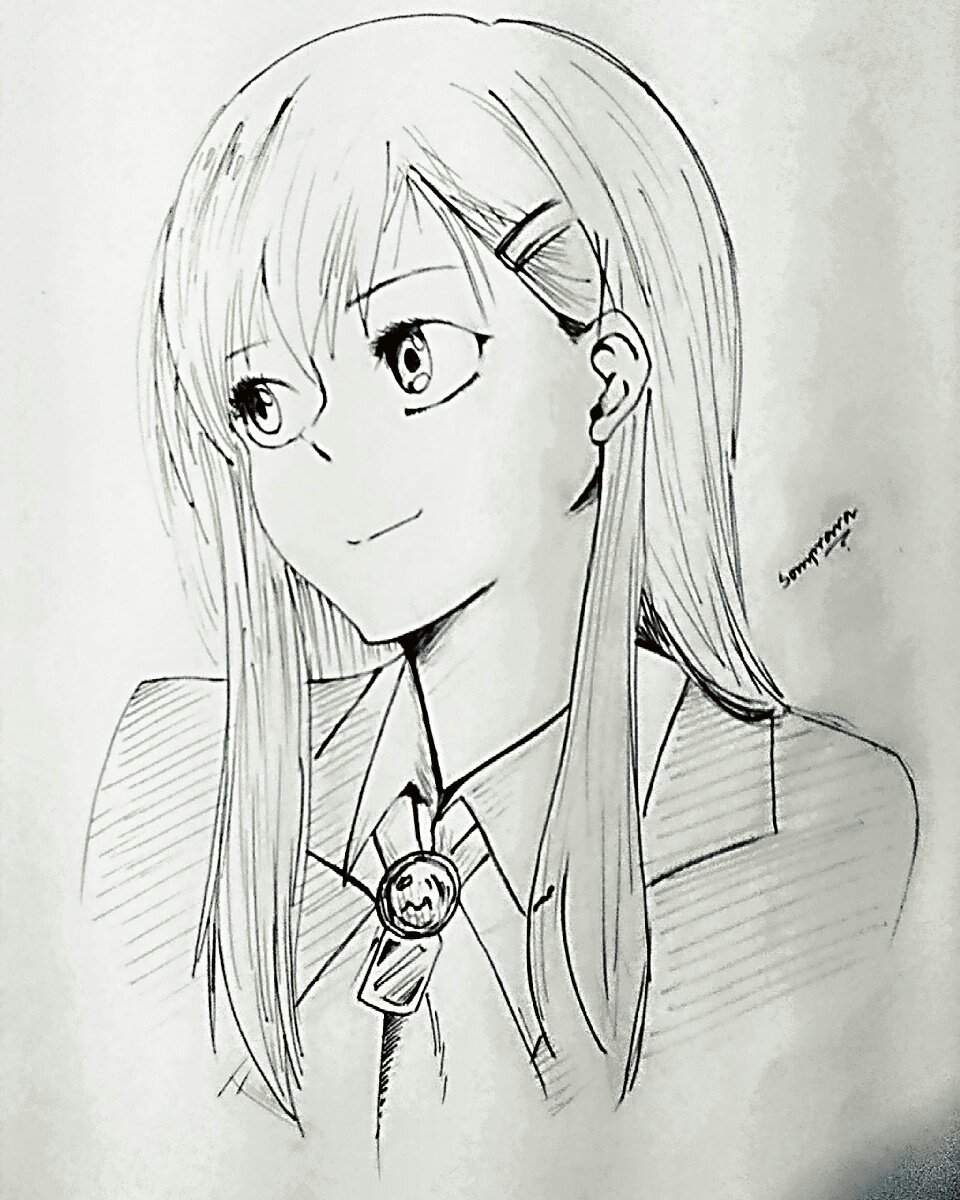 Simple anime girl drawing