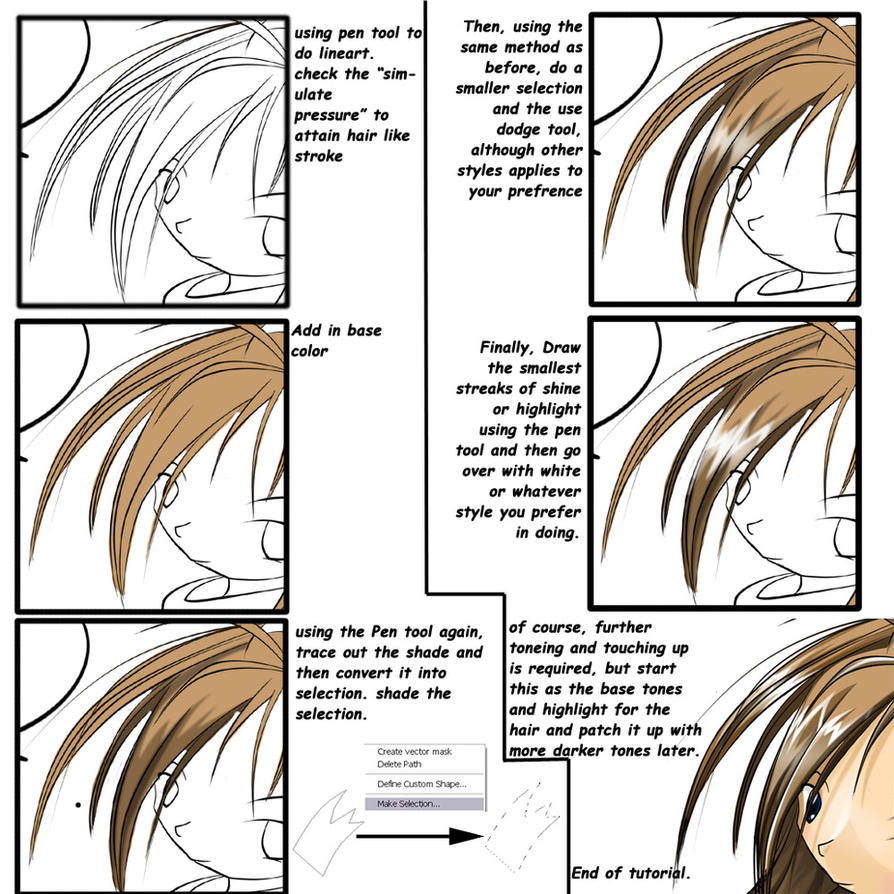 Simple tutorial on anime hair. by NCH85 on DeviantArt