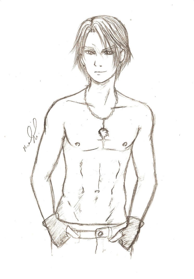 Squall Shirtless Sketch by DiamondReflection on DeviantArt
