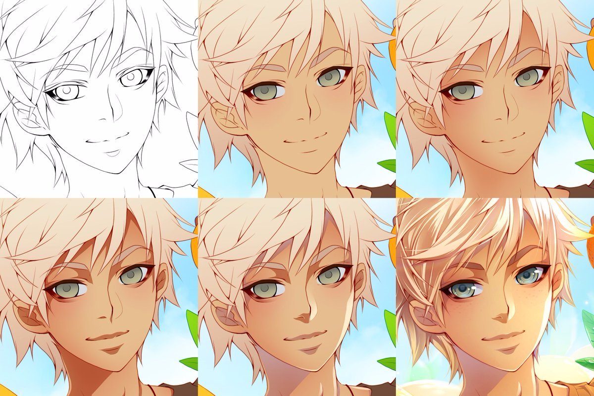 Step By Step Anime Skin Tutorial : Cool Hair Coloring ...