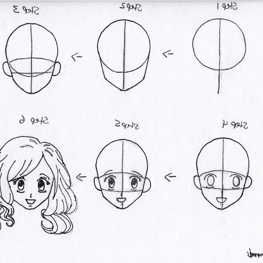 Step By Step Drawing Anime Faces at GetDrawings