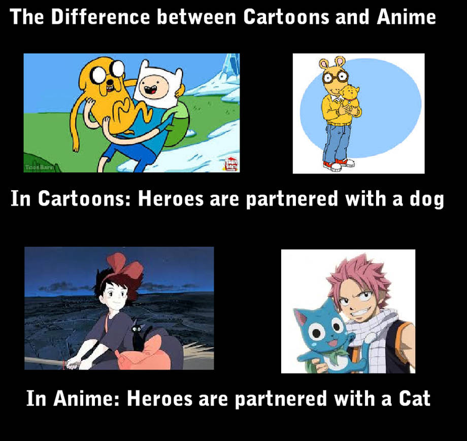 The Difference between Cartoons and Anime #1 by Sonic2125 ...