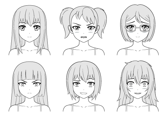 This tutorial explains how to draw female anime and manga ...