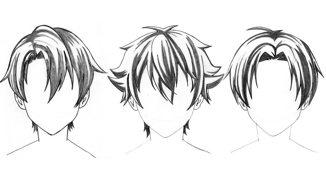 Top 3 Anime Boy Hair Style Drawing Tutorial Step By Step ...