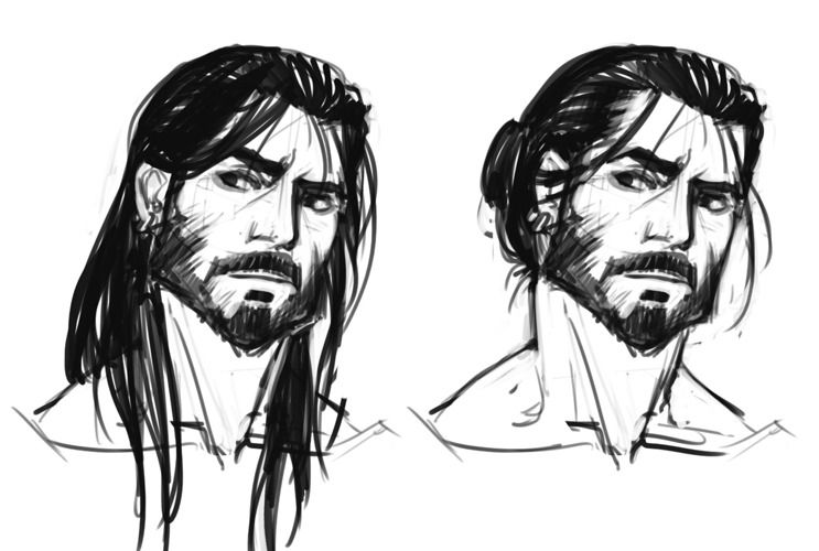 trying to figure out how to draw beards??