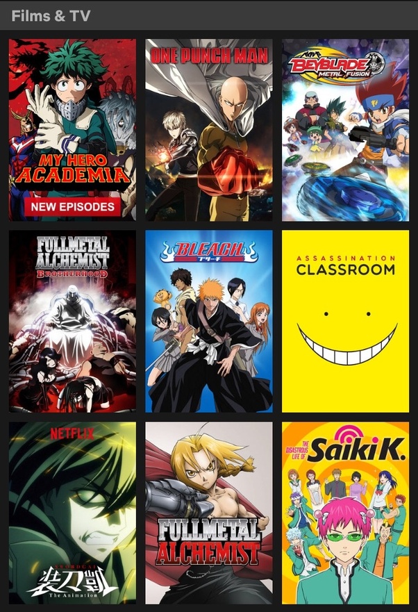 What anime shows are available on Netflix India?