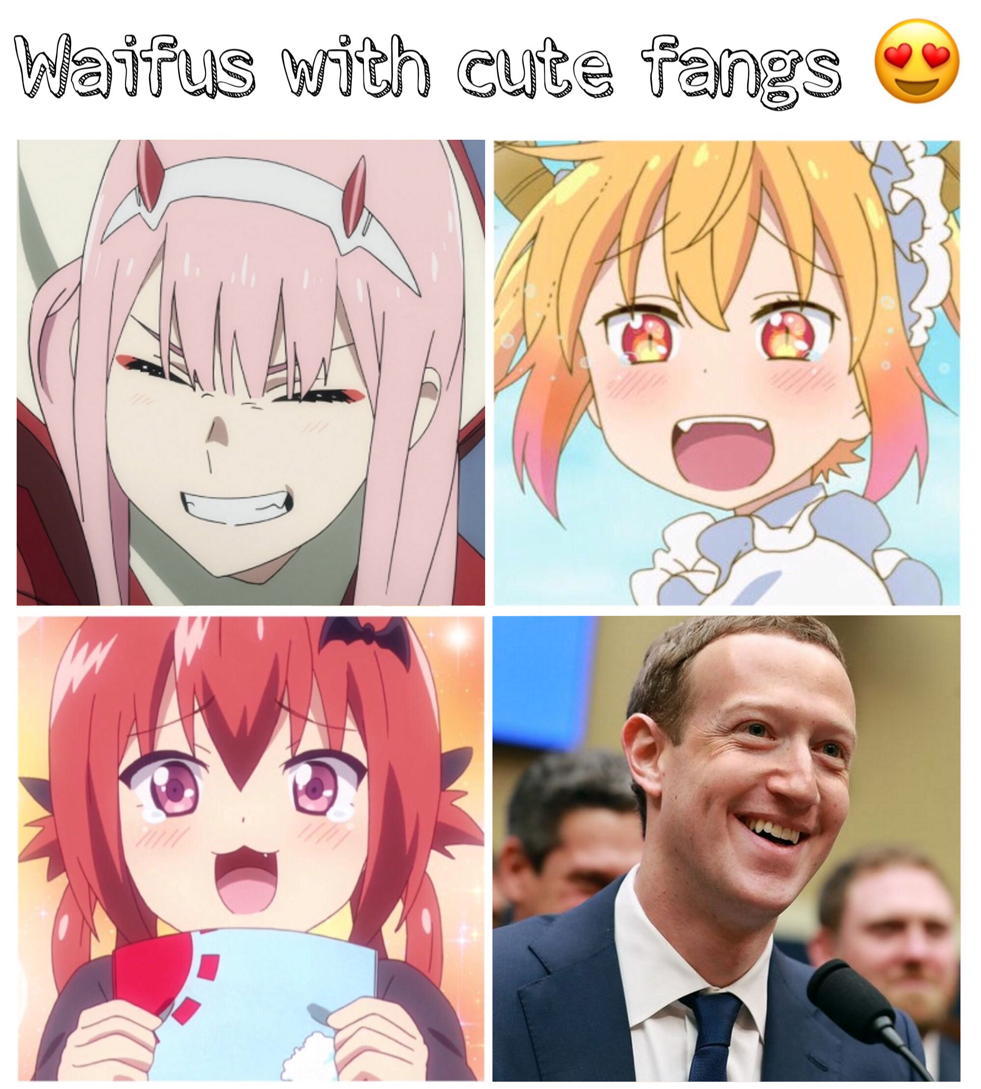 Why are anime girls with fangs so cute : Animemes